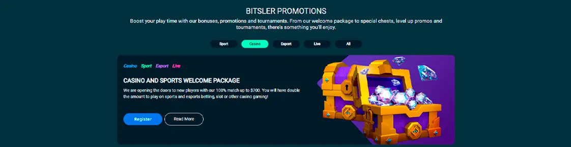 Bitsler casino bonuses